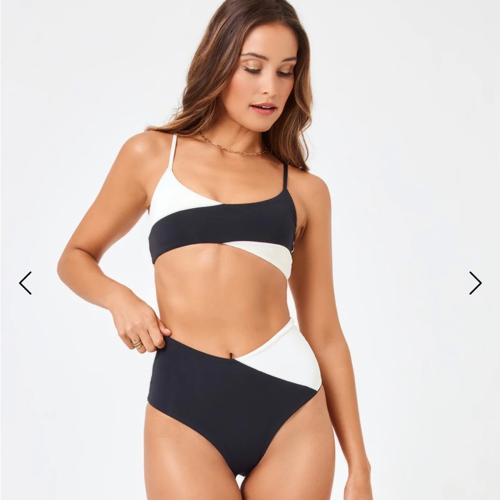 L*Space Black and White Bikini Set